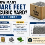 how many square feet is a cubic yard
