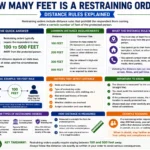 how many feet is a restraining order