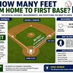 how many feet from home to first base