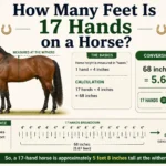 how many feet is 17 hands on a horse