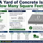 a yard of concrete is how many square feet