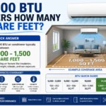 24000 BTU Covers How Many Square Feet?