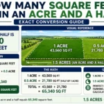 how many square feet are in an acre and a half