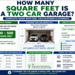 how many square feet two car garage
