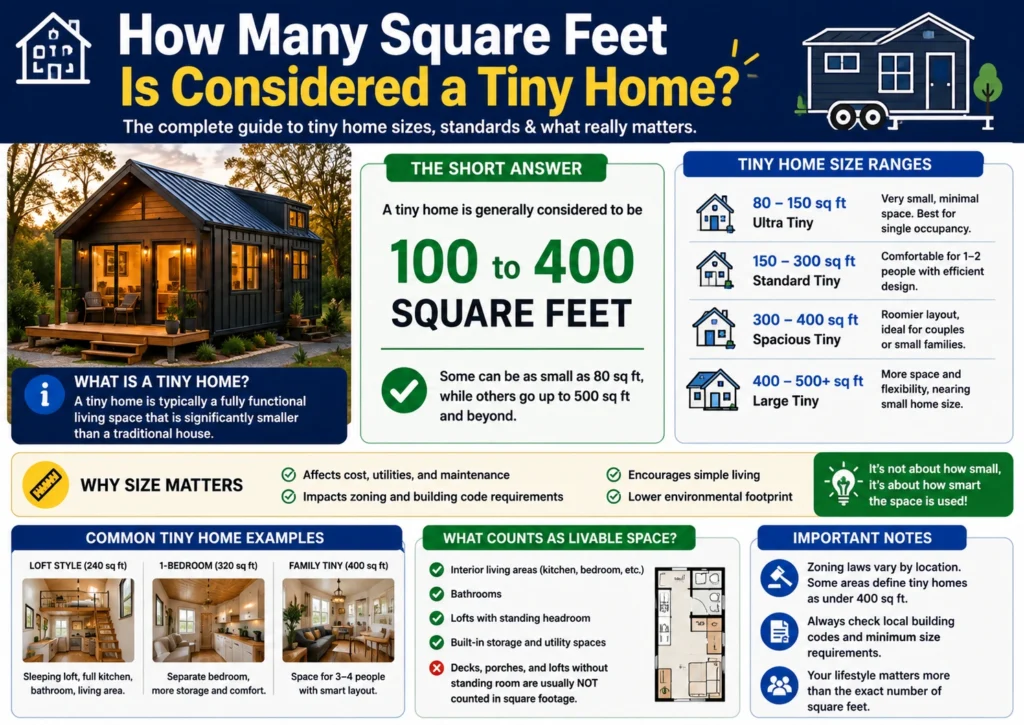 how many square feet is considered a tiny home