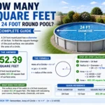 how many square feet in a 24 foot round pool