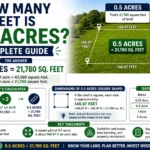 how many feet is .5 acres