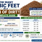 how many cubic feet in a ton of dirt
