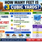 how many feet is 3 cubic yards