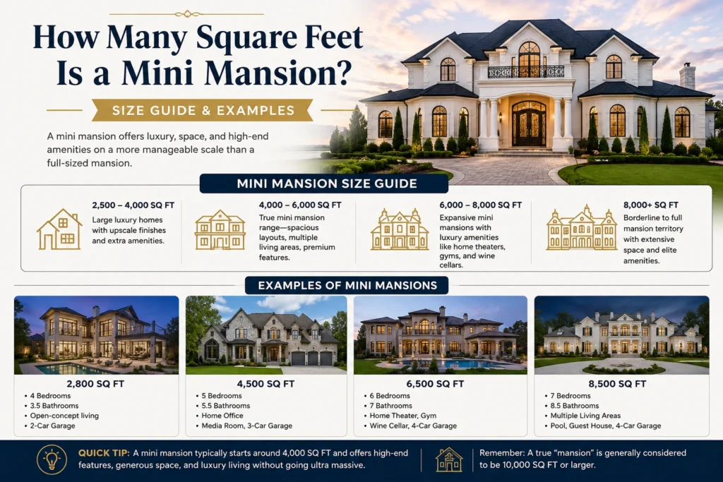 how many square feet is a mini mansion