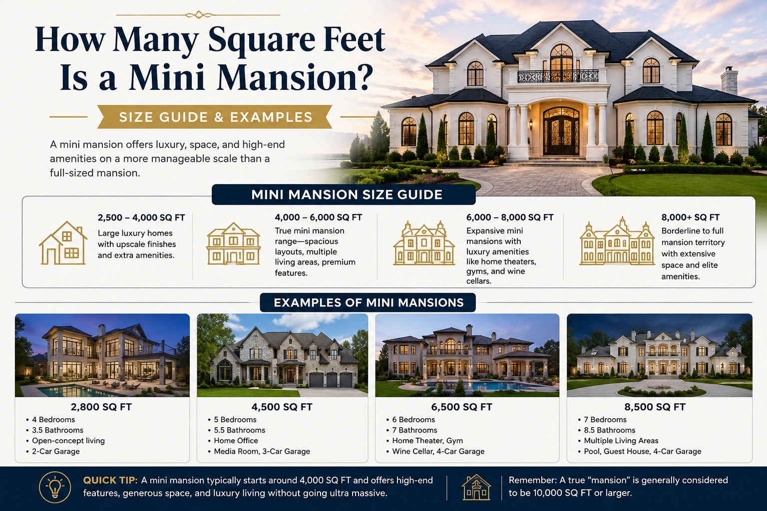 how many square feet is a mini mansion