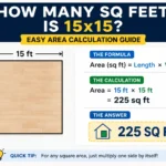 how many sq feet is 15x15