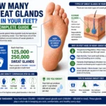 how many sweat glands are in your feet