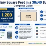 how many square feet in a 30x40 building
