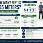 how many feet is 1.65 meters