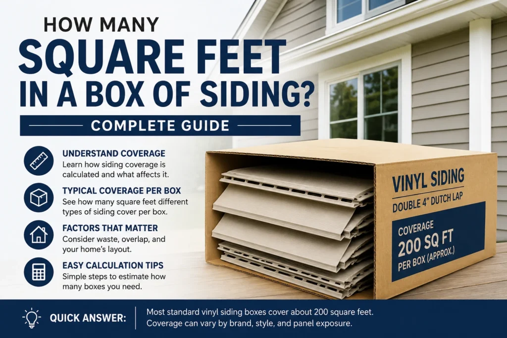 how many square feet in a box of siding