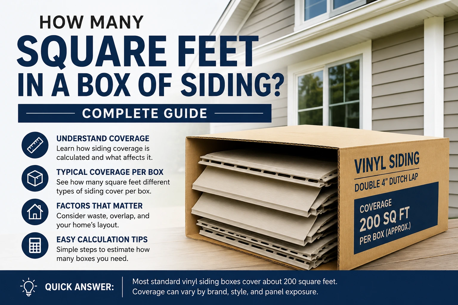 how many square feet in a box of siding