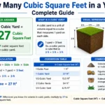 how many cubic square feet in a yard