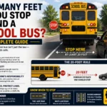 how many feet do you stop behind a school bus