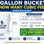 5 gallon bucket is how many cubic feet