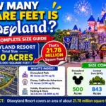 how many square feet is disneyland