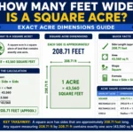 how many feet wide is a square acre