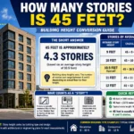 how many stories is 45 feet
