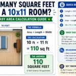 how many square feet is a 10x11 room
