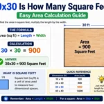 how many square feet is 30x30