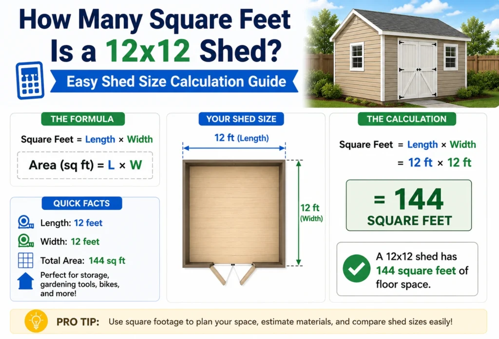 How Many Square Feet Is a 12x12 Shed? Easy Shed Size Calculation Guide