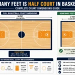 how many feet is half court in basketball