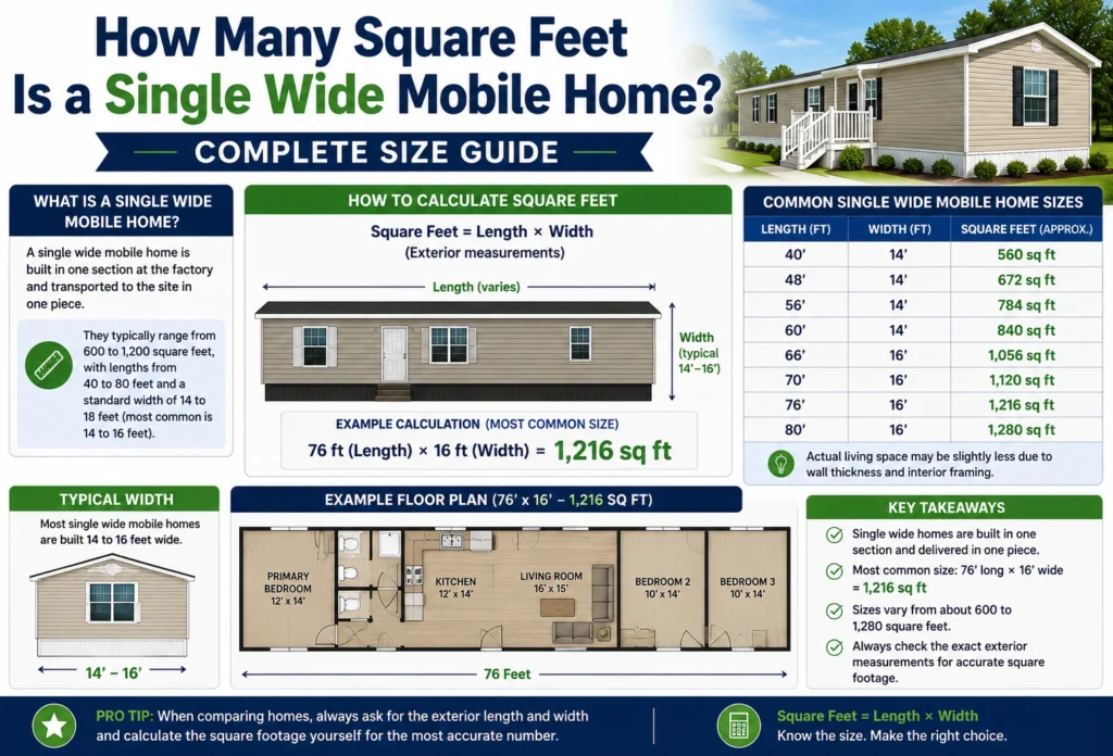 How Many Square Feet Is a Single Wide Mobile Home