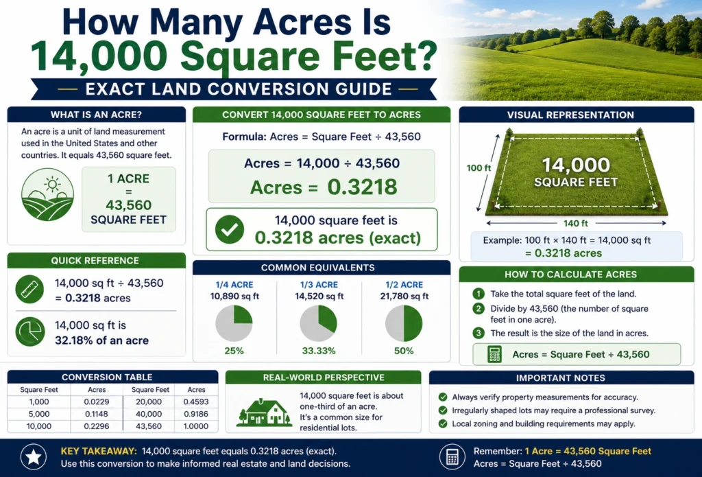 How Many Acres Is 14,000 Square Feet