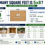 how many square feet is 5x8