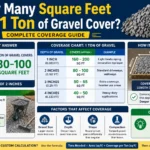 how many square feet does 1 ton of gravel cover