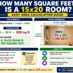 how many square feet is a 15x20 room