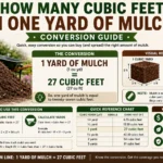 how many cubic feet in one yard of mulch