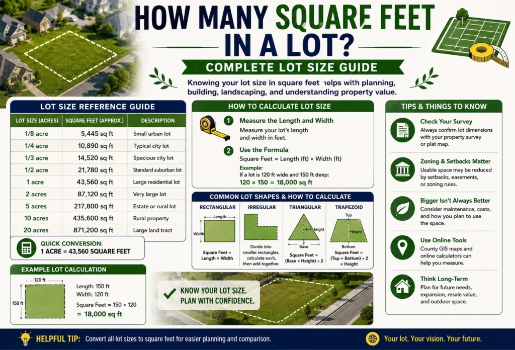 How Many Square Feet in a Lot