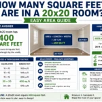 how many square feet are in a 20x20 room