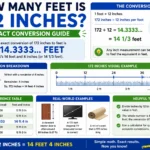 how many feet is 172 inches