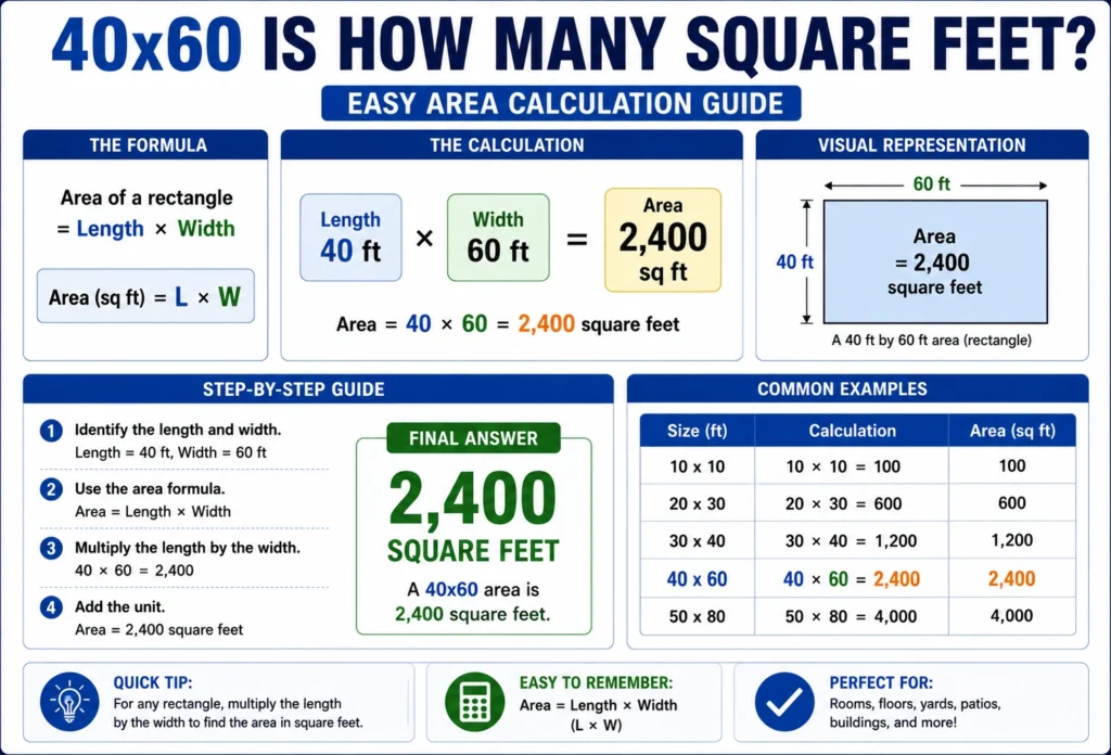 40x60 is how many square feet