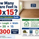 how many square feet is 20x15