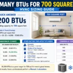 how many BTUs for 700 square feet