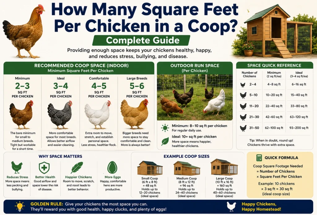how many square feet per chicken in a coop