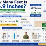 how many feet is 66.9 inches