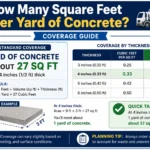 how many square feet per yard of concrete
