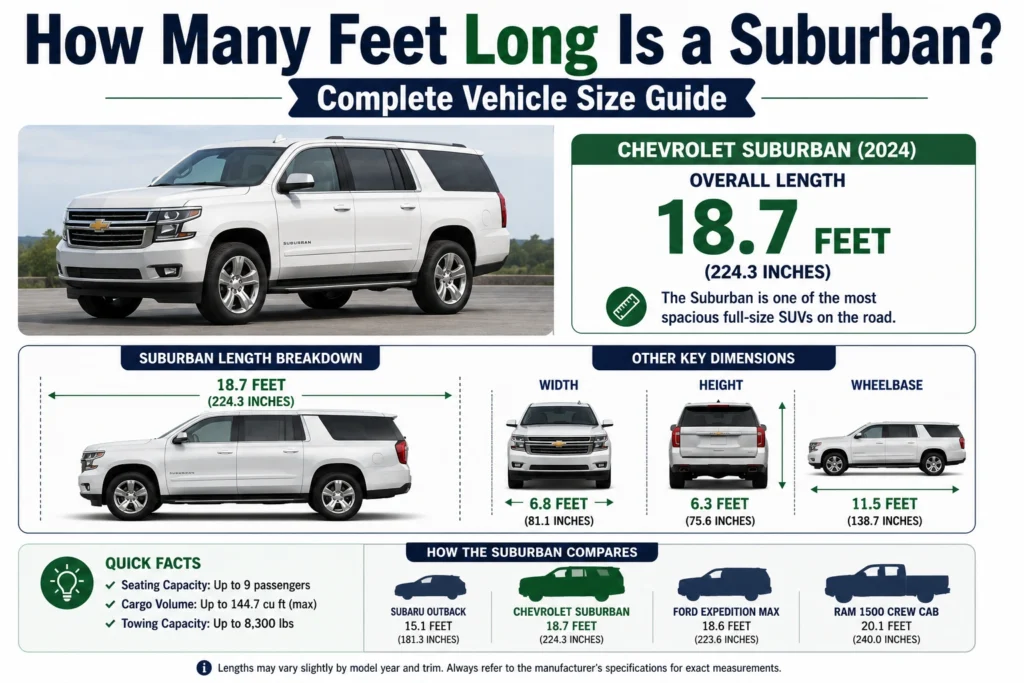 how many feet long is a Suburban