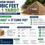 how many cubic feet is 1 yard