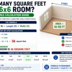 how many square feet is a 6x6 room
