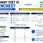 how many feet is 123 inches